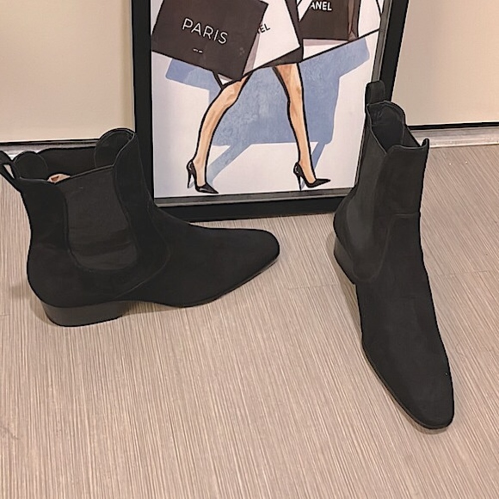 Doen Normandy Chelsea Suede booties in black color Size EU 40 NWB